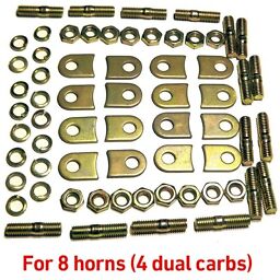Installation kit pads tabs lock Weber 40 DCOE for 8x velocity stack air horn
