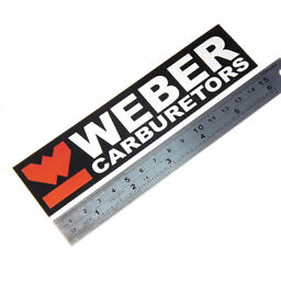 Weber carburetors laminated sticker black big