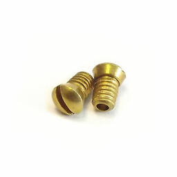 Pair Throttle plate Screws Genuine BRASS countersunk shaft Weber 38/40/45 DCOE