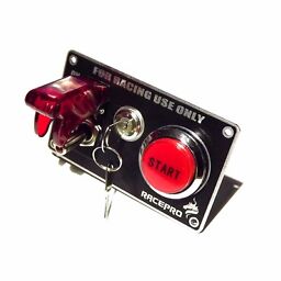 Ignition Switch Panel Push Button Engine Start with Key Toggle Racing Car 12V