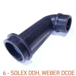 Carburetor Synchrometer elbow Adapter type 6 - Weber DCOE, Solex, Dellorto DHLA